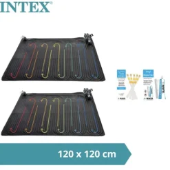 Solar Mats - Intex - 2x Solar Mats & WAYS Reparationsset och testremsor