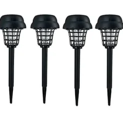 Solar myggdödare lampor för trädgård, gräsmatta, solenergi LED-ljus, insektsmedel (4 Moss Killer lampor[H2303]