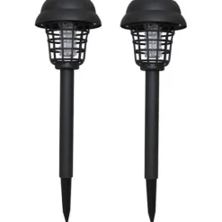 Solar myggmedelslampa Mosquito Killer Lamp LED Vit-lila ljusbelysning 35 cm (2 st)[208]