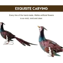 Solar Peacock Staty Light Vattentätt dekorativt järn Utomhus Peacock Light för Pathway Patio Bakgård Gräsmatta Dekoration