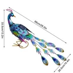 Solar Peacock Staty Light Vattentätt dekorativt järn Utomhus Peacock Light för Pathway Patio Bakgård Gräsmatta Dekoration
