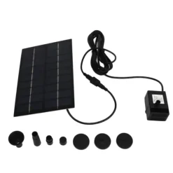 Solar Pond Pump Kit med Anti-Clogging Mesh - Enkel montering, 9V 1,8W, för trädgårdspooldekoration