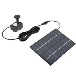 Solar Pond Pump Kit med Anti-Clogging Mesh - Enkel montering, 9V 1,8W, för trädgårdspooldekoration