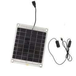 Solar vattenpumpsats med 10W dubbelsidig monokristallin silikon solpanel - 5V 3W lågbruspump