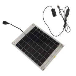 Solar vattenpumpsats med 10W dubbelsidig monokristallin silikon solpanel - 5V 3W lågbruspump