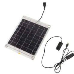 Solar vattenpumpsats med 10W dubbelsidig monokristallin silikon solpanel - 5V 3W lågbruspump
