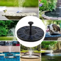 Solcellsfontän – Solcellsdriven Fontän för Fågelbad 16cm