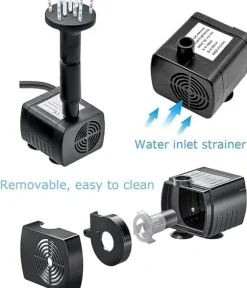 Solcellsfontän för Trädgård – Fågelbadfontän med 3-lagers Vattenfall, 4 Munstycken & DIY Vattenfunktion