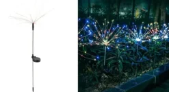 Solcellslampa för trädgården DANDELION 120 LED HIT GARDEN RGB 2x JUL
