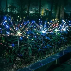 Solcellslampa för trädgården DANDELION 120 LED HIT GARDEN RGB 2x JUL