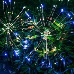 Solcellslampa för trädgården DANDELION 120 LED HIT GARDEN RGB 2x JUL