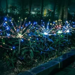 Solcellslampa för trädgården DANDELION 120 LED HIT GARDEN RGB 2x JUL