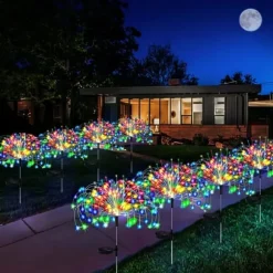 Solcellslampa för trädgården DANDELION 120 LED HIT GARDEN RGB 2x JUL