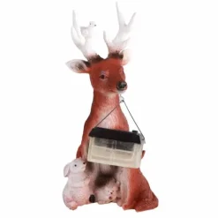 Solcellsplast Ornament Hjort Kanin Igelkott Varg Ornament Dekorationer