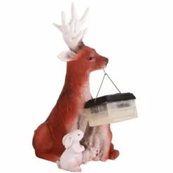 Solcellsplast Ornament Hjort Kanin Igelkott Varg Ornament Dekorationer