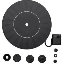 Soldriven Vattenfontän med Utbytbara Munstycken - 18 cm