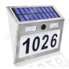 Solenergilampa med dörrnummer - TD® - 4 LED - ABS - För utomhusbruk - Solenergi