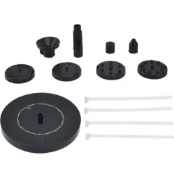 Solfontän 130MM Smart liten hushållsvilla Trädgård Fiskdamm Innergård Stengård Fågelbad Dekorativ fontän