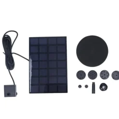 Solfontän Multifunktionell soldriven flytande fontän för fågelbaddamm Pool Fish Tank 7V 2,5W