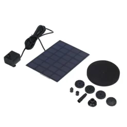 Solfontän Multifunktionell soldriven flytande fontän för fågelbaddamm Pool Fish Tank 7V 2,5W