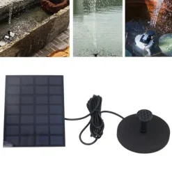 Solfontän Multifunktionell soldriven flytande fontän för fågelbaddamm Pool Fish Tank 7V 2,5W