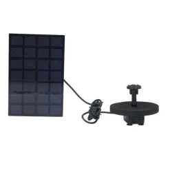 Solfontän Multifunktionell soldriven flytande fontän för fågelbaddamm Pool Fish Tank 7V 2,5W