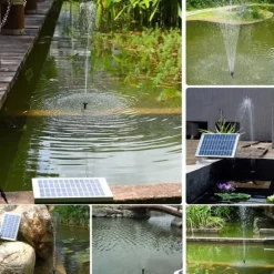 Solpump, 5W solenergi, 250 L/h flödeshastighet, 60 cm spruthöjd