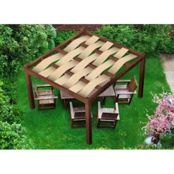 Solskyddslist för lusthus HDPE 0,4x5 Grå