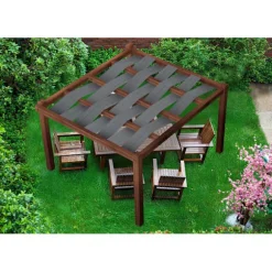 Solskyddslist för lusthus HDPE 0,4x5 Grå