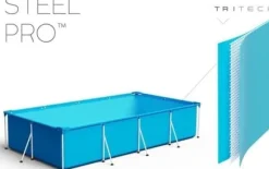 Sommarglädje garanterad med denna stora ovanmarkspool - Komplett med pump, filter och reparationssats