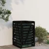 Sopkärlsskjul i massiv furu - Ventilerat och flexibelt | Färg: Svart | Storlek: 84x90x128,5 cm