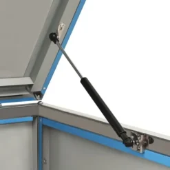 Sopkärlsskjul i rostfritt stål för tre sopkärl | Storlek: 207x77,5x112,5 cm