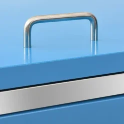 Sopkärlsskjul i rostfritt stål för tre sopkärl | Storlek: 207x77,5x112,5 cm