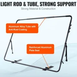 Spabadöverdragshiss, Justerbar, 80x160x125 cm, Svart, Aluminium