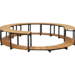 Spakant i massivt akaciaträ för spabad | Storlek: 273x53 cm | Färg: Naturlig träfinish