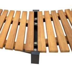 Spakant i massivt akaciaträ för spabad | Storlek: 273x53 cm | Färg: Naturlig träfinish