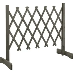 Spaljéstaket grå 120x60 cm massivt granträ