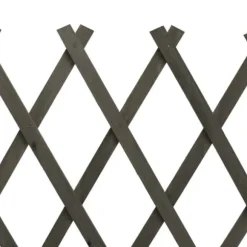 Spaljéstaket i massivt granträ - Hållbart och förlängningsbart | Storlek: 120x60 cm | Färg: Grå