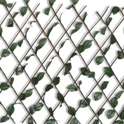 Spaljéstaket pil 5 st med konstlöv 180x90 cm