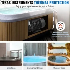 SPA-pump, 2-hastigheter 56-ram dubbelhastighets bubbelbadpump, 2x5,6 cm port