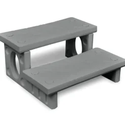 Spatrappa med halkfri yta - Robusta spa steg | Färg: Grå | Storlek: 2 steg