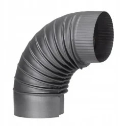 Spisrör - böj - 90 grader - 2mm stål - Ø 120 mm - svart