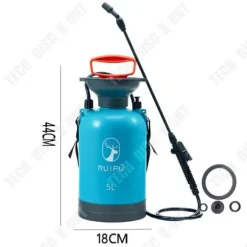 Sprayflaska - TECH DISCOUNT - 5L - Justerbar - Transportrem - Biokompatibel