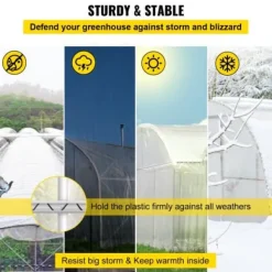 Springtråd och låskanalsats, 200x3,2x1,3 cm, 30-pack, växthusfäste, aluminiumlegering