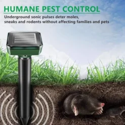 4st fyrkantig 400-1000Hz soldriven ultraljudsskydd mot skadedjur, trädgård råttavvisande, IP65 vattentät, enkel och säker att använda