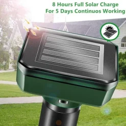 4st fyrkantig 400-1000Hz soldriven ultraljudsskydd mot skadedjur, trädgård råttavvisande, IP65 vattentät, enkel och säker att använda