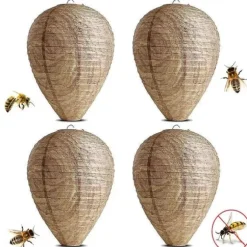 4st Getingfällor giftfritt lockbete av papper, avskräckande för bin - Getingbo