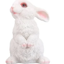 Söt kanin Skulptur Harts Hantverk Trädgård Kanin Dekoration Simulering Kanin Staty för gräsmatta Trädgård uteplats