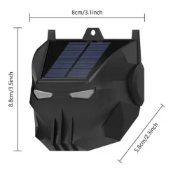 2st soldriven djuravvisande lampa Röd LED blinkande rovdjursavskräckande ljus