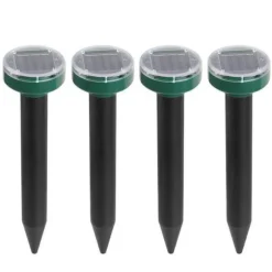 4st vattentät soldriven musavstötare, ultraljudsskydd för trädgårdsmus